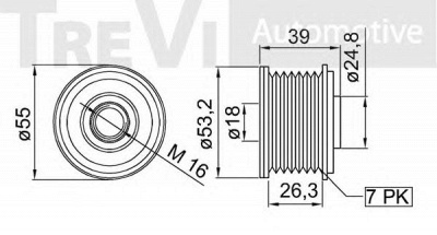 TREVI AUTOMOTIVE ap1116 -  Механизм свободного хода генератора